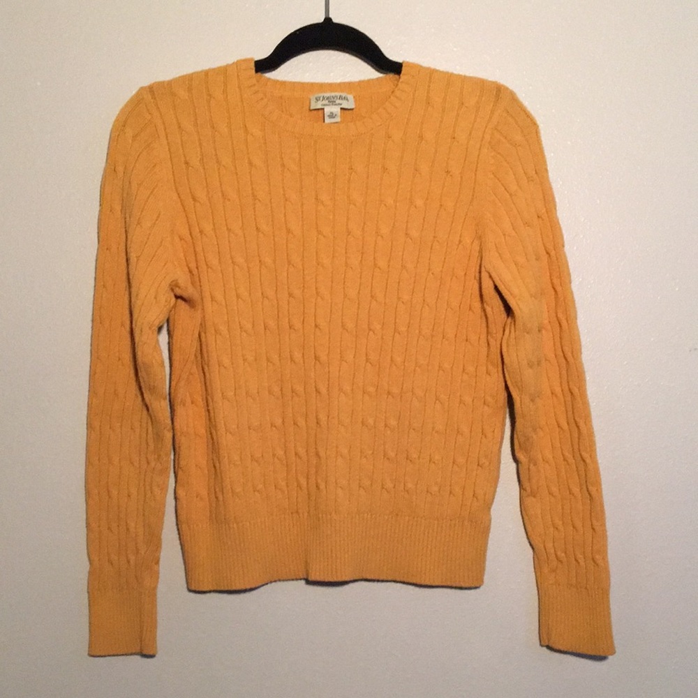 Yellow St. John’s Bay Cable Knit Sweater